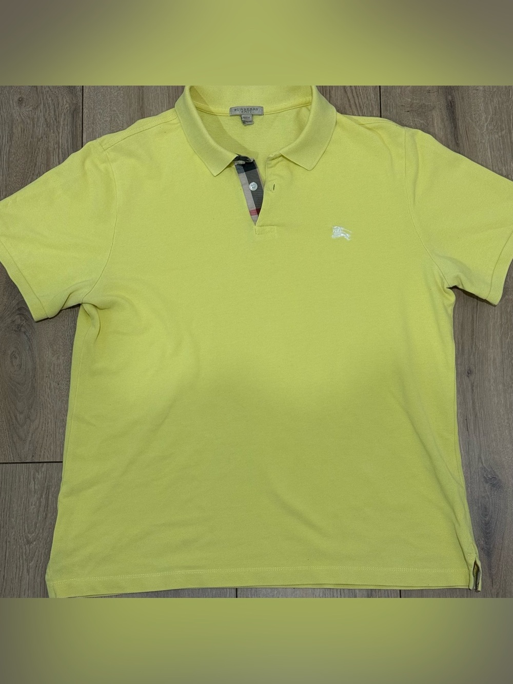 Vintage Burberry lemon yellow polo